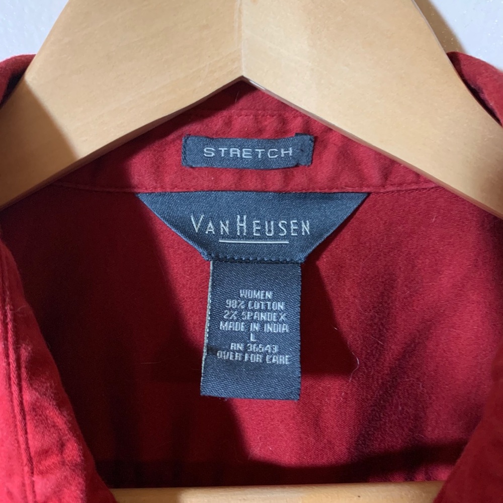 Dark Red Button Down - Picture 3 of 7
